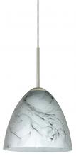 Besa Lighting 1JC-4470MG-SN - Besa Vila Pendant Satin Nickel Marble Grigio 1x60W Medium Base