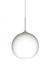 Besa Lighting 1JC-COCO807-LED-SN - Besa Coco 8 Pendant, Opal Matte, Satin Nickel Finish, 1x9W LED