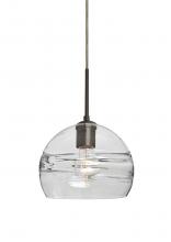 Besa Lighting 1JC-SPIR8CL-BR - Besa Spirit 8 Pendant, Clear, Bronze Finish, 1x60W Medium Base