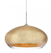 Besa Lighting 1JT-4345GF-LED-SN - Besa Brio 14 Pendant Satin Nickel Gold Foil 1x9W LED