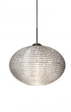 Besa Lighting 1JT-4912GL-LED-BR - Besa Pendant Pape 10 Bronze Glitter 1x9W LED