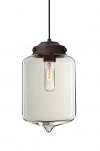 Besa Lighting 1JT-OLINCL-BR - Besa Olin Pendant Bronze Clear 1x60W Medium Base T10