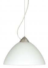 Besa Lighting 1KX-420107-LED-SN - Besa Tessa LED Cable Pendant White Satin Nickel 1x9W LED