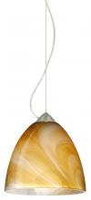 Besa Lighting 1KX-4470HN-LED-SN - Besa Vila Cable Pendant Satin Nickel Honey 1x9W LED