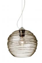 Besa Lighting 1KX-462702-SN - Besa Wave 10 Pendant Satin Nickel Smoke 1x60W Medium Base