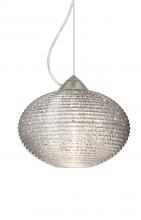 Besa Lighting 1KX-4912GL-LED-SN - Besa Pape 10 Pendant 1Kx Glitter Satin Nickel 1x9W LED