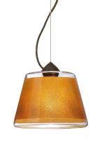 Besa Lighting 1KX-PIC9GD-BR - Besa Pica 9 Pendant 1Kx Gold Sand Bronze 1x75W Medium Base