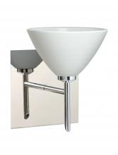 Besa Lighting 1SW-1743KR-CR-SQ - Besa Wall With SQ Canopy Domi Chrome Chalk 1x40W G9