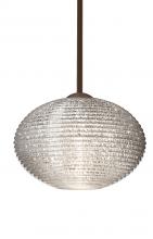 Besa Lighting 1TT-4913GL-LED-BR - Besa Pendant Pape 12 Bronze Glitter 1x9W LED