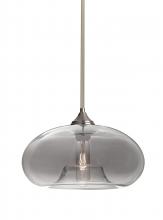 Besa Lighting 1TT-BANASM-SN - Besa Stem Pendant Bana Satin Nickel Smoke 1x60W Medium Base