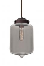 Besa Lighting 1TT-OLINSM-BR - Besa Olin Stem Pendant Bronze Smoke 1x60W Medium Base T10