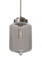 Besa Lighting 1TT-OLINSM-SN - Besa Olin Stem Pendant Satin Nickel Smoke 1x60W Medium Base T10