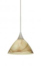 Besa Lighting 1XC-174383-LED-SN - Besa Pendant Domi Satin Nickel Mocha 1x6W LED