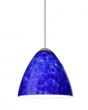 Besa Lighting 1XC-177986-SN - Besa Pendant Mia Satin Nickel Blue Cloud 1x50W Halogen