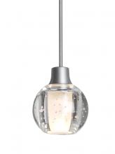 Besa Lighting 1XC-BOCA3BB-LED-SN - Besa, Boca 3 Cord Pendant, Clear Bubble, Satin Nickel Finish, 1x3W LED