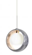 Besa Lighting 1XT-4293SS-LED-SN - Besa Pendant Pogo Satin Nickel Silver/Inner Silver 1x5W LED