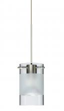 Besa Lighting 1XT-6524EC-LED-SN - Besa Pendant Scope Satin Nickel Clear/Frost 1x5W LED Mr16