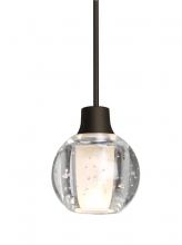 Besa Lighting 1XT-BOCA3BB-BR - Besa, Boca 3 Cord Pendant, Clear Bubble, Bronze Finish, 1x35W Halogen