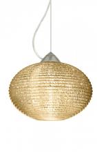 Besa Lighting 1KX-4913GD-LED-SN - Besa Pape 12 Pendant 1Kx Gold Glitter Satin Nickel 1x9W LED