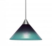 Besa Lighting 1XP-JADEPB-SN - Besa, Jade Cord Pendant, Purple/Blue, Satin Nickel Finish, 1x50W Halogen