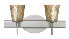 Besa Lighting 2SW-5125GF-SN - Besa Wall Nico 4 Satin Nickel Stone Gold Foil 2x40W G9