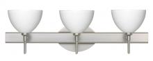 Besa Lighting 3SW-467907-LED-SN - Besa Wall Brella Satin Nickel White 3x5W LED