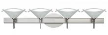 Besa Lighting 4SW-181304-SN - Besa Wall Hoppi Satin Nickel Marble/Clear 4x40W G9