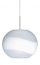 Besa Lighting J-477699-LED-SN - Besa Luna LED Pendant For Multiport Canopy Opal Frost Satin Nickel 1x9W LED