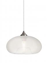 Besa Lighting J-BANAFR-SN - Besa Pendant For Multiport Canopy Bana Satin Nickel Frost 1x60W Medium Base