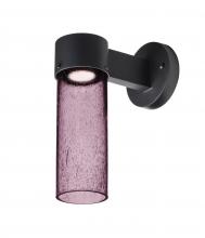 Besa Lighting JUNI10PL-WALL-LED-BK - Besa, Juni 10 Outdoor Sconce, Plum Bubble, Black Finish, 1x4W LED