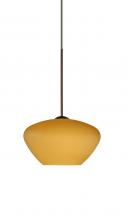 Besa Lighting X-541080-LED-BR - Besa Pendant For Multiport Canopy Peri Bronze Amber Matte 1x5W LED