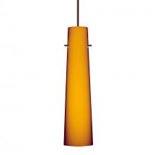 Besa Lighting X-567480-BR - Besa Camino Pendant for Multiport Canopy Bronze Amber Matte 1x50W Halogen