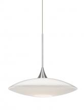 Besa Lighting X-629406-SN - Besa Pendant For Multiport Canopy Spazio Satin Nickel Opal Glossy 1x50W Halogen