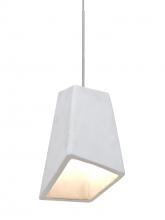 Besa Lighting X-SKIPWH-LED-SN - Besa Skip Cord Pendant For Multiport Canopy, White, Satin Nickel Finish, 1x9W LED