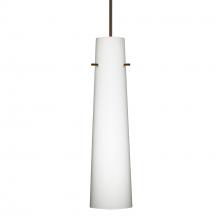 Besa Lighting XP-567407-BR-277-DIM010 - Besa Camino Pendant Bronze Opal Matte 1x50W Halogen, 277V, 0-10V Dimming