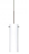 Besa Lighting XP-493007-BR - Besa Copa Pendant, Opal Matte, Bronze, 1x50W Halogen