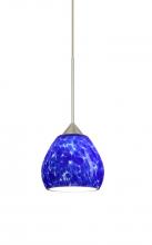 Besa Lighting 1XT-560586-SN - Besa Pendant Tay Tay Satin Nickel Blue Cloud 1x50W Halogen