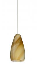 Besa Lighting 1XP-7198HN-SN - Besa Pendant Karli Satin Nickel Honey 1x50W Halogen