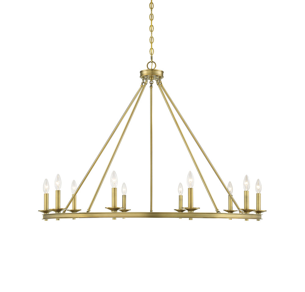 Middleton 10-Light Chandelier in Warm Brass