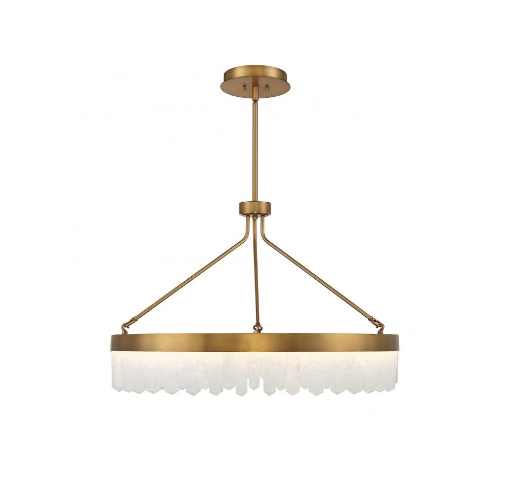 Landon LED Pendant in Warm Brass