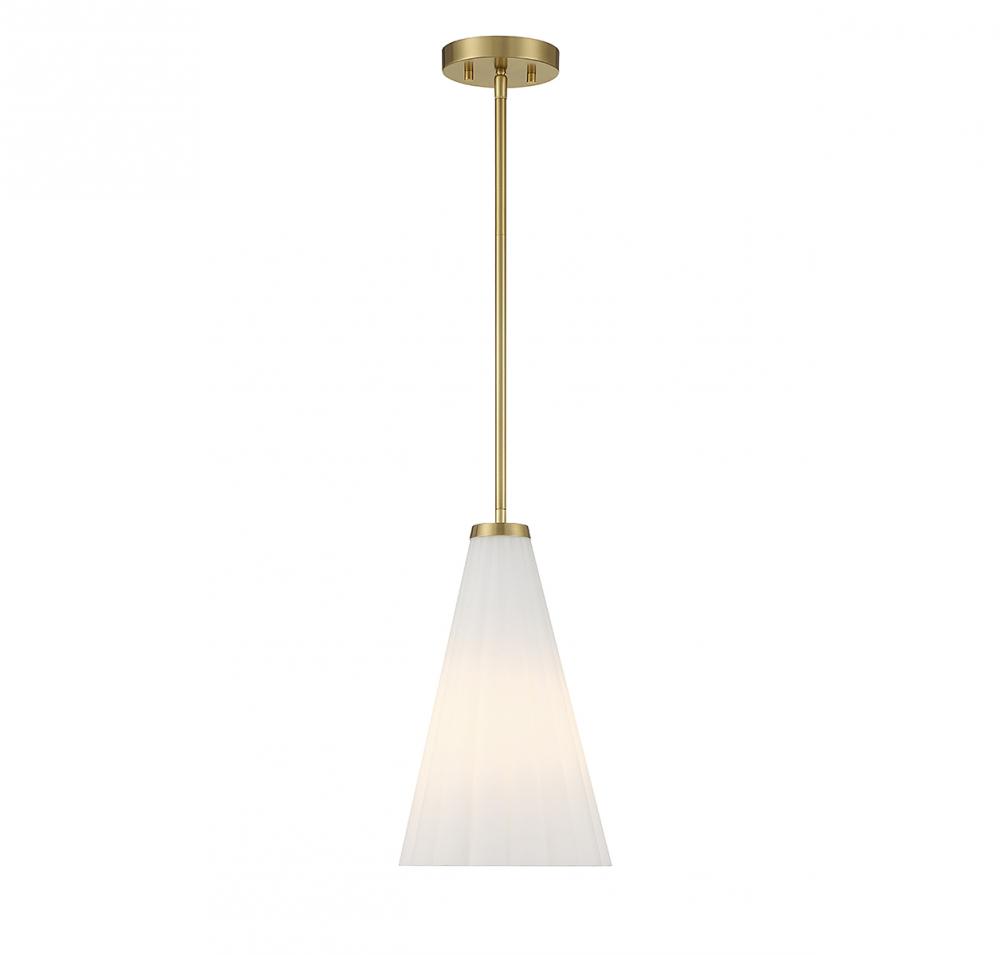 Bristol 1-Light Pendant in Warm Brass