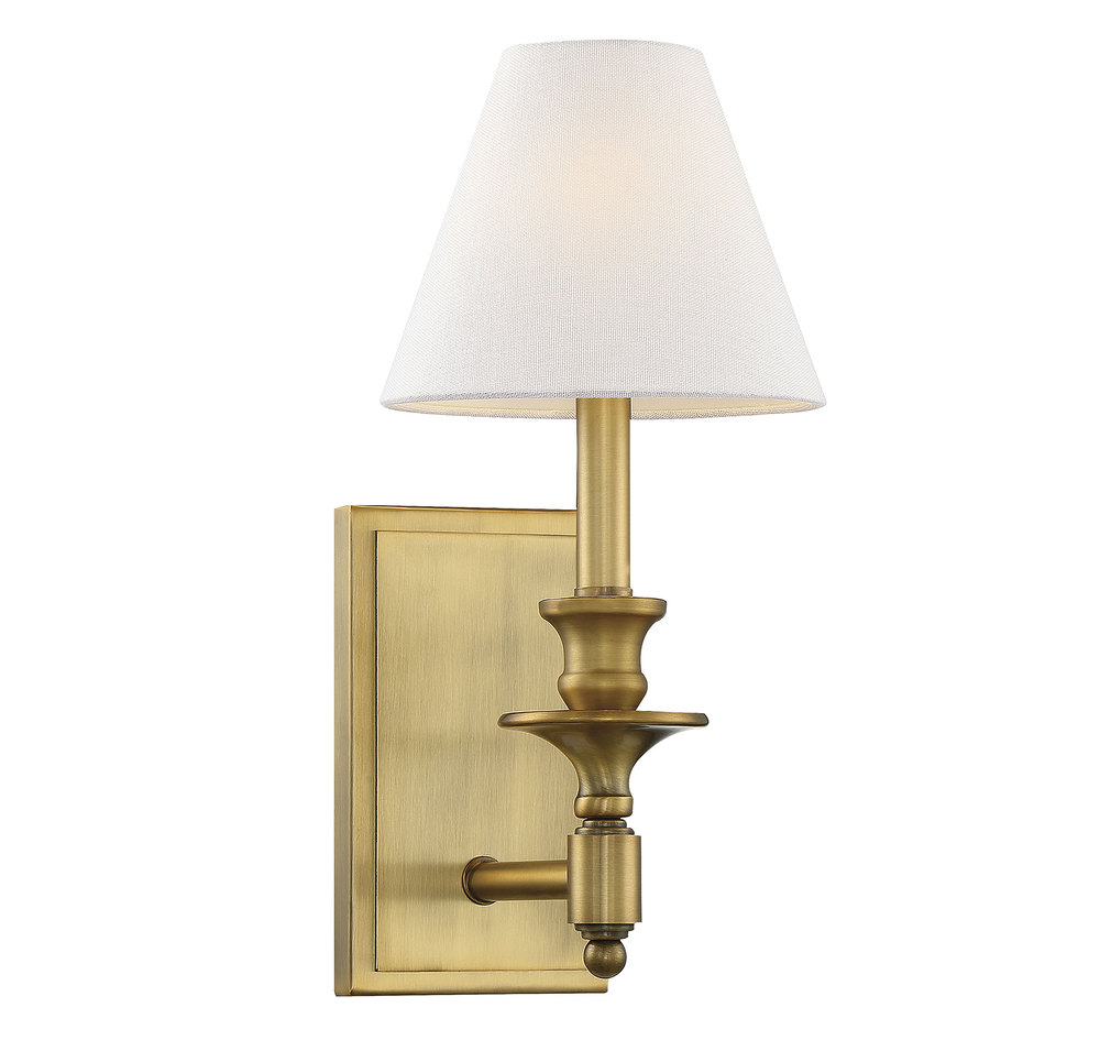 Washburn 1-Light Wall Sconce in Warm Brass