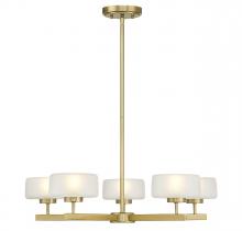 Savoy House 1-5409-5-322 - Falster 5-Light LED Chandelier in Warm Brass