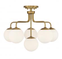Savoy House 6-1950-6-322 - Marco 6-Light Ceiling Light in Warm Brass