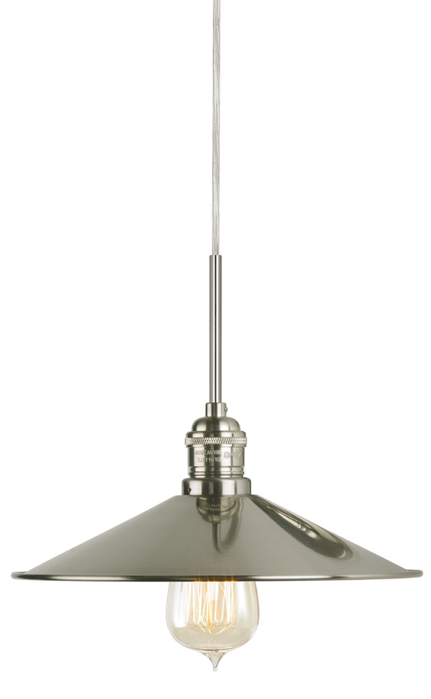 Pendant Dim Sum Satin Nickel E26 Retro Bulb 60W Monopoint