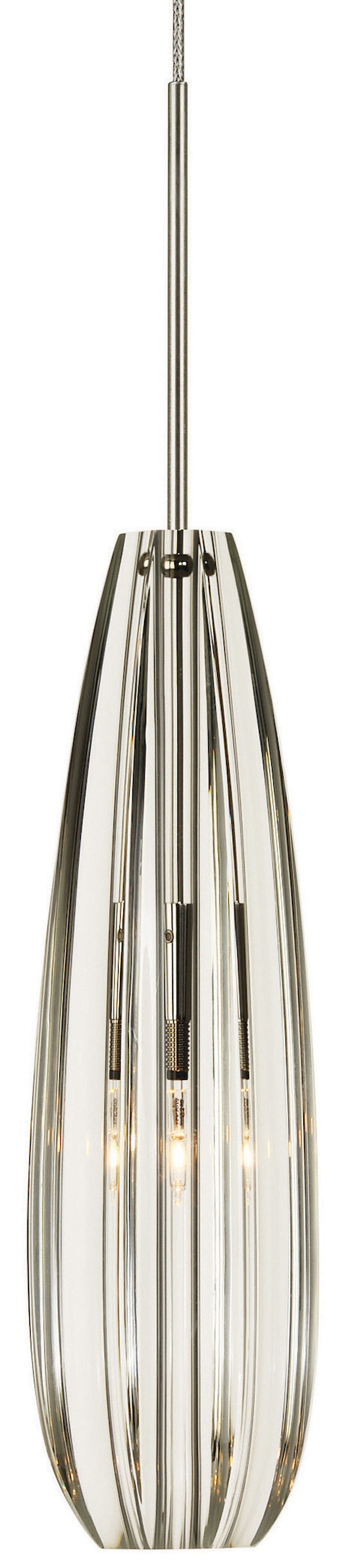 Pendant Alicia Crystal Clear Satin Nickel G4 Hal 20W 350lm Monopoint