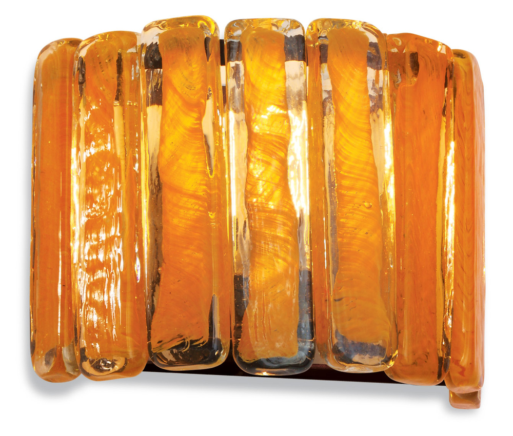 Wall Sconce Xylo Amber Glass Bronze 120v 60w Retro Edison