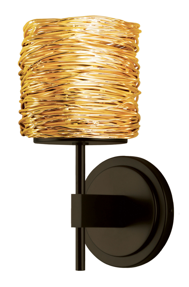 Wall Sconce Short Coil Gold Polished Nickel Hal G4 35W 700lm