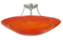 Stone Lighting CL502RDSNMB6 - Ceiling Neptune Grande Red Satin Nickel E26 Incandescent 3x60W