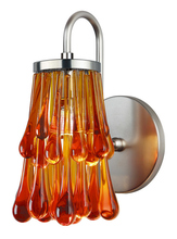 Stone Lighting WS102AMPNM3 - Wall Sconce Droplets Amber Polished Nickel MR16 Halogen 35W